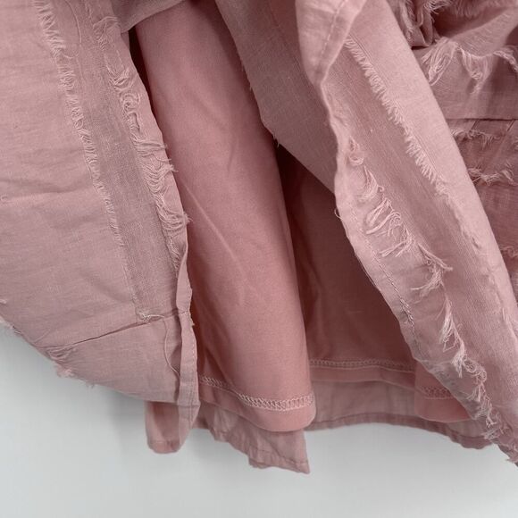 Altar’d State Puff Sleeve Babydoll Mini Dress Women’s Size S Pink Pockets NWT - Picture 4 of 11